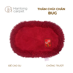 Thảm chùi chân Bug siêu thấm, siêu mềm mượt, chống trơn trượt đỏ