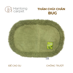 Thảm chùi chân Bug siêu thấm, siêu mềm mượt, chống trơn trượt xanh bơ